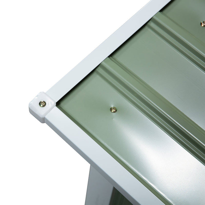Casetta Box da Giardino in Lamiera per Robot Tagliaerba 86x75x62-51 cm  Verde-9