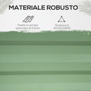 Letto per Orto Fioriera 127x95x92 cm in Acciaio con Copertura Verde-6