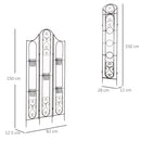 Portapiante Verticale Pieghevole 82x12.5x150 cm in Metallo Nero-3