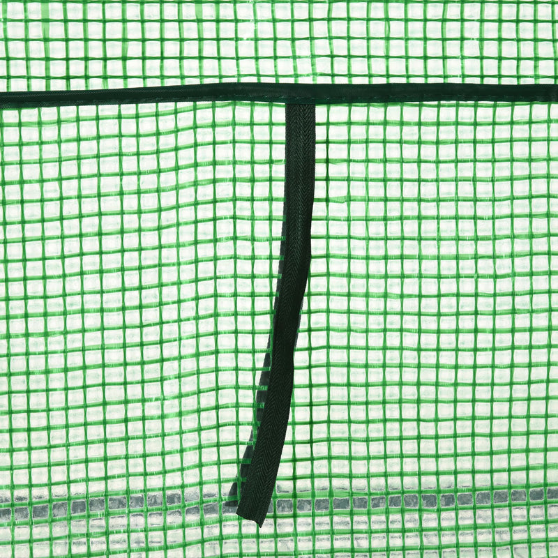 Mini Serra da Giardino 69x49x92 cm in Metallo e Polietilene Verde-9