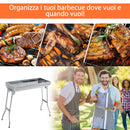 Barbecue a Carbone Carbonella Portatile e Pieghevole in Acciaio Inox -4