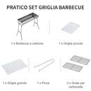 Barbecue a Carbone Carbonella Portatile e Pieghevole in Acciaio Inox -5
