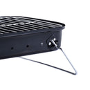Barbecue a Carbone Carbonella da Tavolo in Ferro Porcellana con Coperchio Nero -9