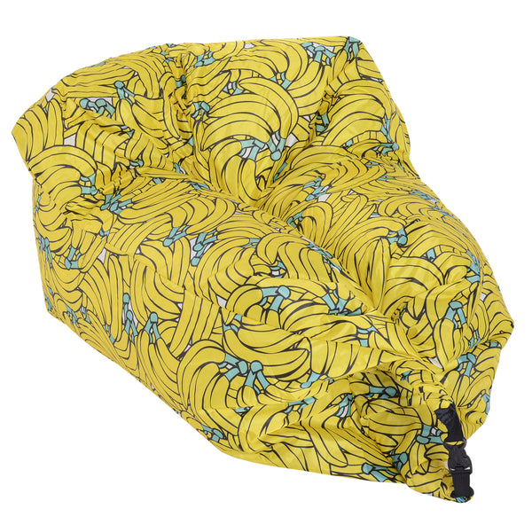 Air Sofa Lettino Gonfiabile Senza Pompa Giallo Banana 105x70x62 cm acquista