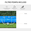 Piscina Fuori Terra Autoportante 252x152x65 cm con Filtro e Valvola Blu-5