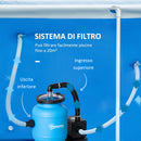 Pompa Filtrante per Piscina Fuoriterra 4000 lt/h Filtro a Sabbia Blu-5