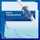 Aspirapolvere per Piscina Portatile 210x17x7 cm con Palo Telescopico Bianco e Blu-5