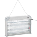 Zanzariera Elettrica 2 Lampade LED 20W Bianco e Grigio-1