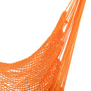 Amaca Sedia Poltrona Sospesa da Giardino Supporto in Legno Arancione 100x130 cm -6