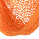 Amaca Sedia Poltrona Sospesa da Giardino Supporto in Legno Arancione 100x130 cm -8