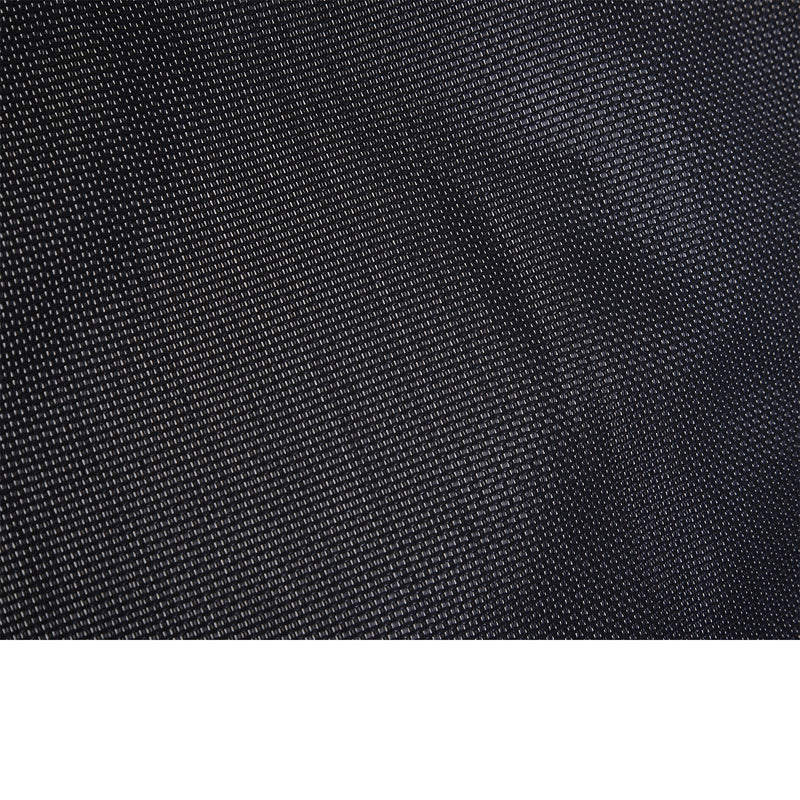 Sedia a Dondolo Moderna da Giardino in Textilene Nero 154x80x84 cm -8