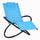 Sedia a Dondolo Moderna da Giardino in Textilene Blu 154x80x84 cm