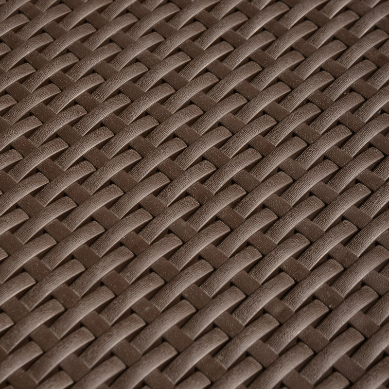 Tavolino da Giardino in Rattan Sintetico Marrone 56x56x44.5 cm -8