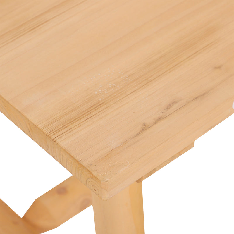 Tavolino da Giardino Rettangolare in Legno 50x50x48 cm -4