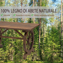 Tavolo da Giardino 113x60x65 cm in Legno di Abete Carbonizzato-4