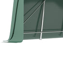 Tendone Garage per Auto Attrezzi 600x255-310x255 cm in Acciaio e PVC Verde Scuro-8