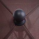 Ombrellone da Giardino in Alluminio 2x1.25m Inclinabile Marrone -9
