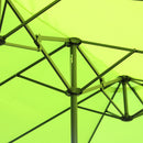 Ombrellone da Giardino Doppio 460x270x240 cm in Acciaio e Poliestere Verde-9