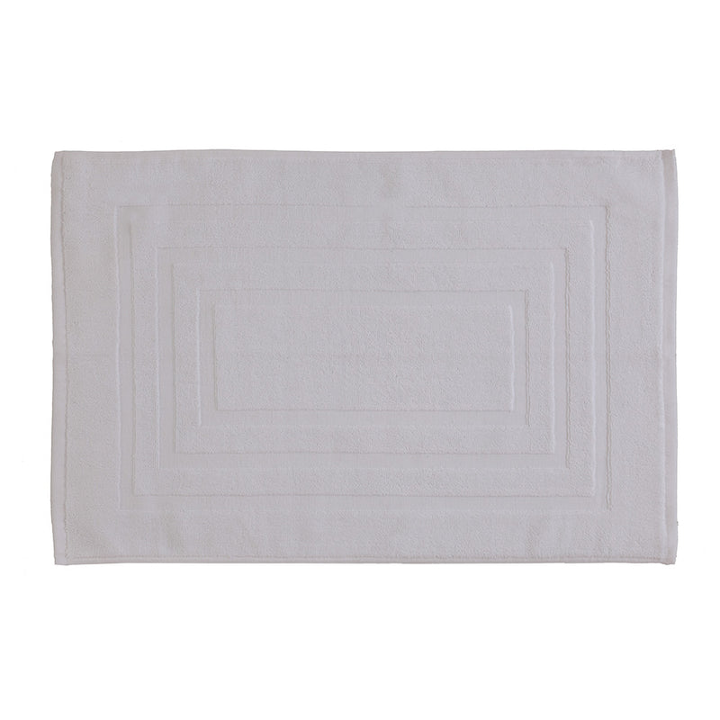 Tappeto Scendidoccia 46x65 cm in Spugna di Cotone Bianco Feridras-2