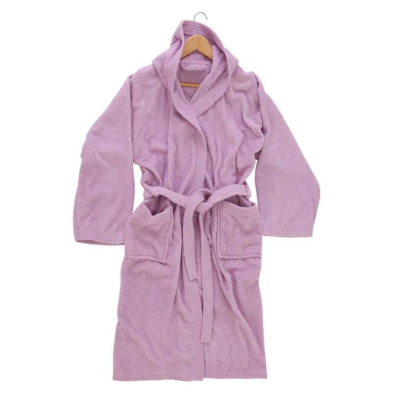 Accappatoio in Spugna di Cotone Lilla Feridras-2