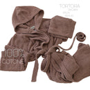 Accappatoio in Spugna di Cotone Tortora Feridras-3