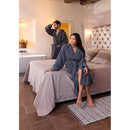 Accappatoio in Spugna di Cotone Grigio Feridras-3