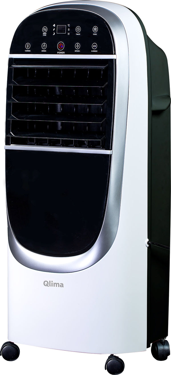 sconto Raffrescatore Ventilatore con Ghiaccio 130W Qlima LK2100 Touch Bianco e Nero