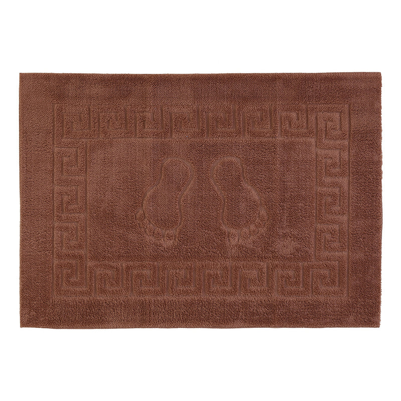 Tappeto Bagno 50x70 cm con Antiscivolo Marrone Feridras Piuma-2