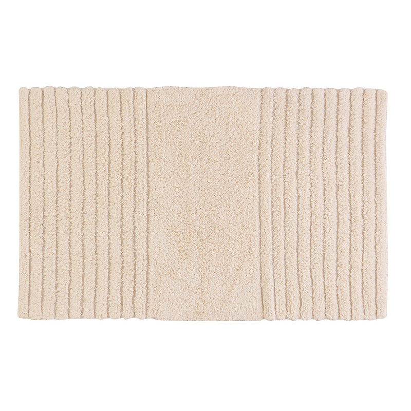 Tappeto Bagno in Cotone con Antiscivolo Ecru Feridras Line-2