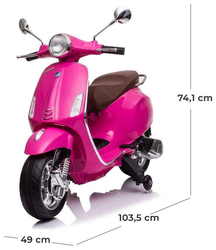 Piaggio Vespa Primavera Elettrica 12V per Bambini Rosa-5