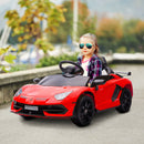 Macchina Elettrica per Bambini 12V con Licenza Lamborghini Aventador SVJ Roadster Rosso-2