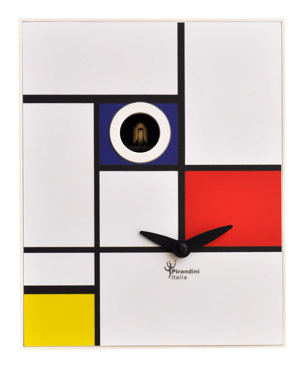 acquista Orologio a Cucù da Parete 16,5x20x10cm Pirondini Italia D'Apres Mondrian