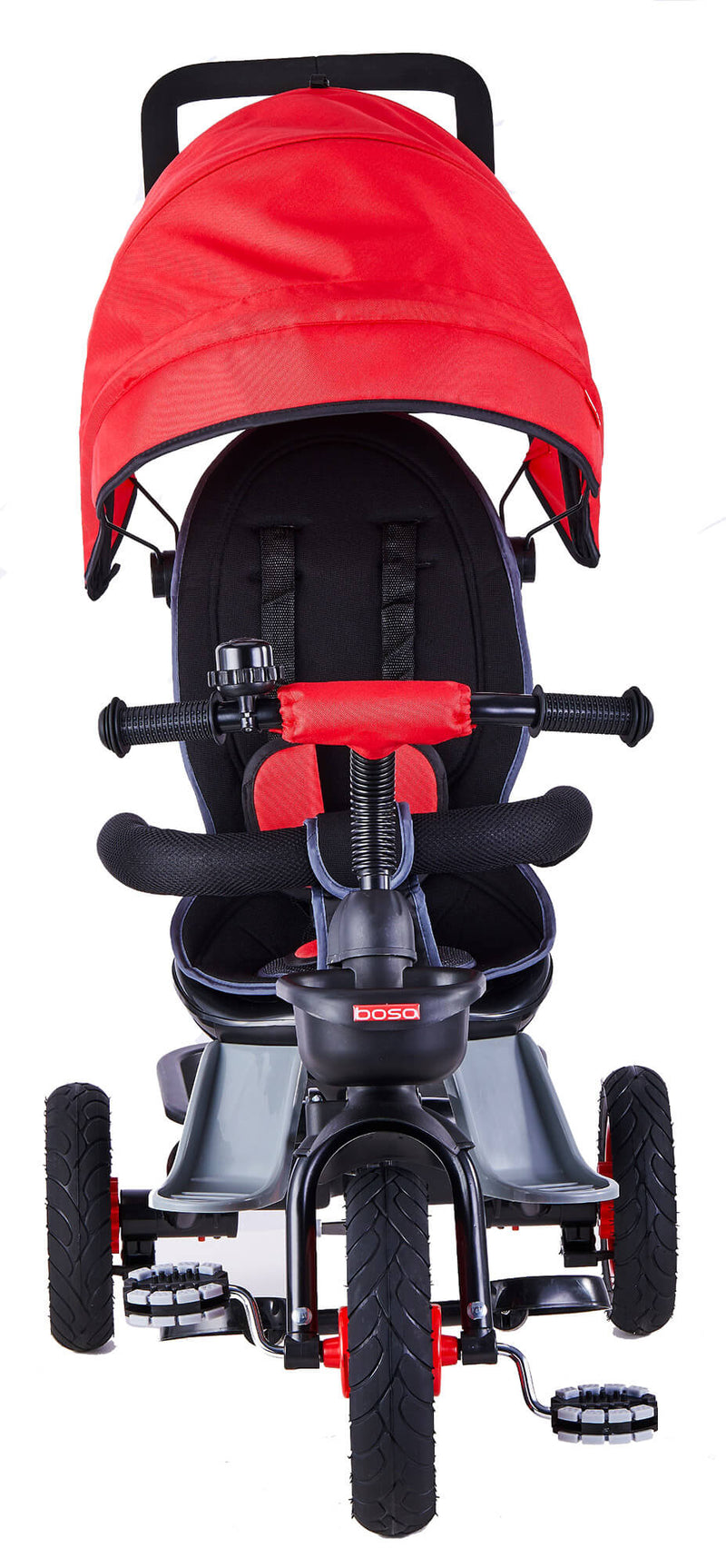 Passeggino Triciclo Seggiolino Reversibile  4 in 1 Boso Happy Kids Rosso-3