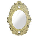 Specchio crema anticato in in legno cm 60x86x1,5-1