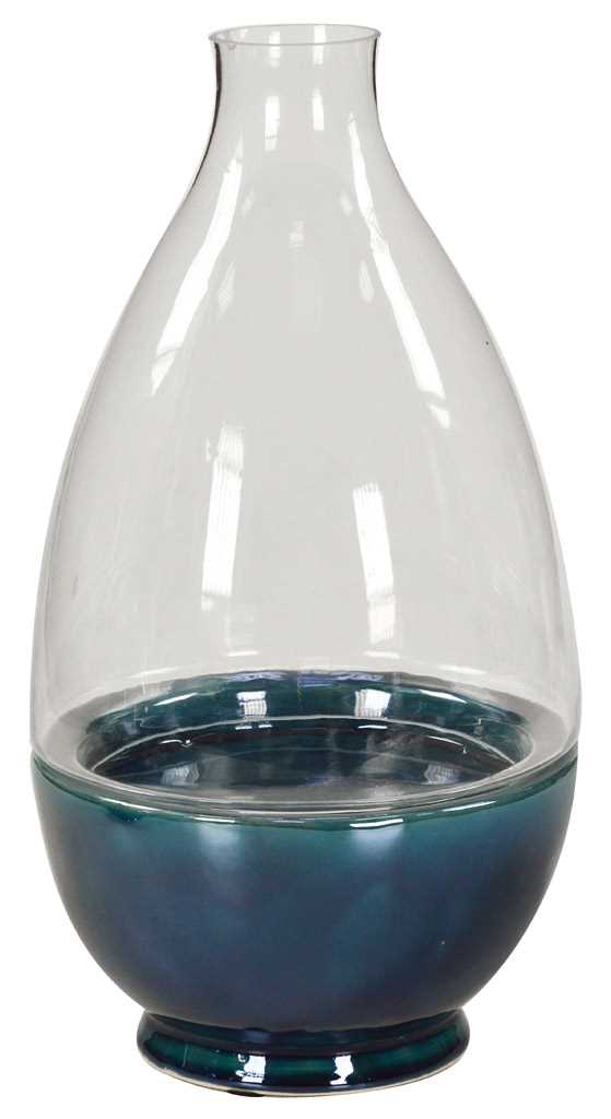 Vaso ciotola alto con vetro cm Ø20xh38-1