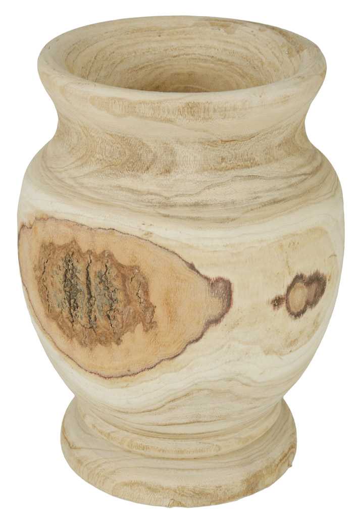 Vaso maxi anfora in legno cm Ø37,5xh27-1