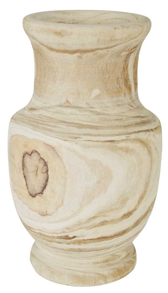 Vaso anfora in legno grande cm Ø27xh48-1
