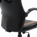 Sedia da Gaming Ergonomica Imbottita con Altezza Regolabile Nero Arancione -7