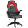 Sedia da Gaming Ergonomica 66,5x51x115-125 cm in Similpelle  Nera e Rossa