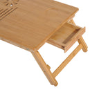 Tavolino da Letto per PC Portatile con Sistema di Raffreddamento in Bambù 55x35x22-30 cm -8
