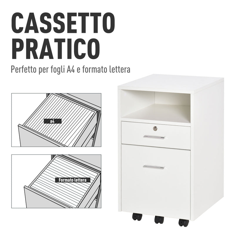 Cassettiera per Scrivania da Ufficio 39,5x40x60 cm in Truciolare