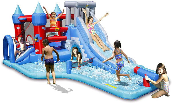 prezzo Castello Giostra Gonfiabile Acquatico Splash Park con Pompa Happy Hop