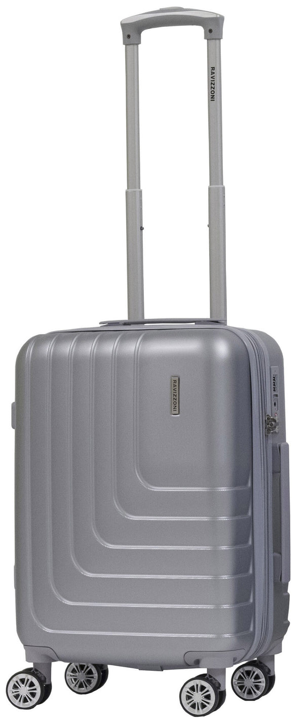 Trolley Valigia Bagaglio a Mano Rigida in ABS 4 Ruote TSA Ravizzoni Titanio Silver online