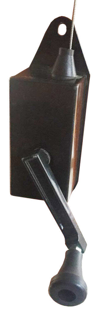Arganello di Ricambio Manuale per Ombrellone Decentrato Bauer Aster Nero-1