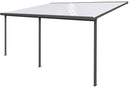 Pergola da Giardino 4,06x5,46m in Alluminio e Policarbonato Emilia-N21 Opalino Bianco-1