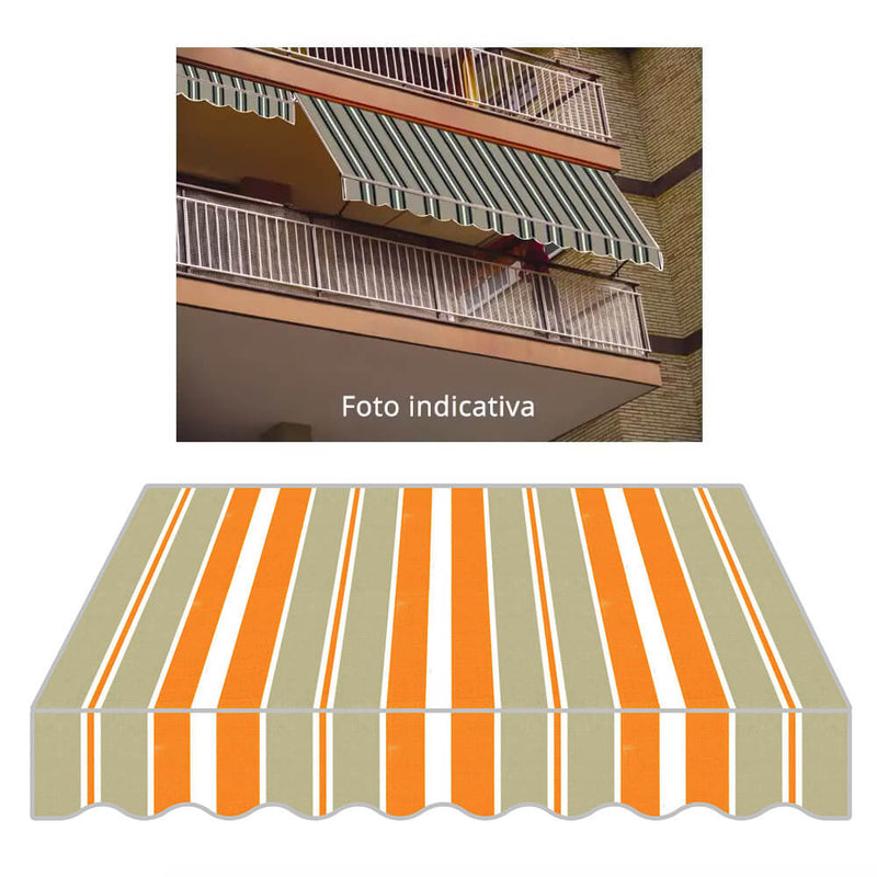 Tenda da Sole a Caduta 3x2,5m Tessuto in Poliestere Disegno P3030-2