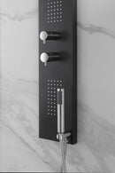 Colonna Doccia Idromassaggio in Acciaio Top Slim Nero Opaco-3