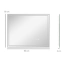 Specchio Bagno con LED 90x70 cm Antiappannamento e Interruttore Touch-3