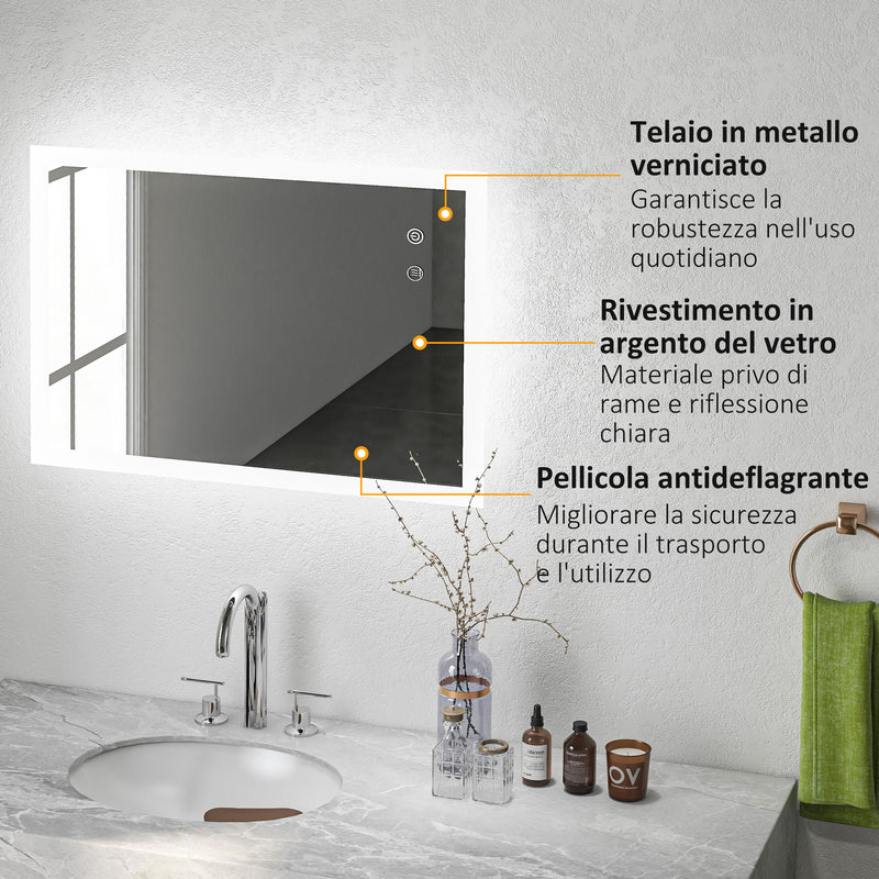 Specchio da Tavolo con LED 32,8x11x47,4 cm per Trucco Make up Nero –  acquista su Giordano Shop