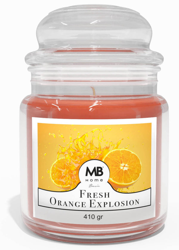 online Candela Profumata 410 gr in Cera Vegetale Vasetto in Vetro Fresh Orange Explosion